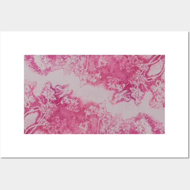 Pink Abstract Wild Flowers Pattern Wall Art by BenitaJayne